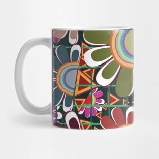 clorful digital abstract flower patterns Mug